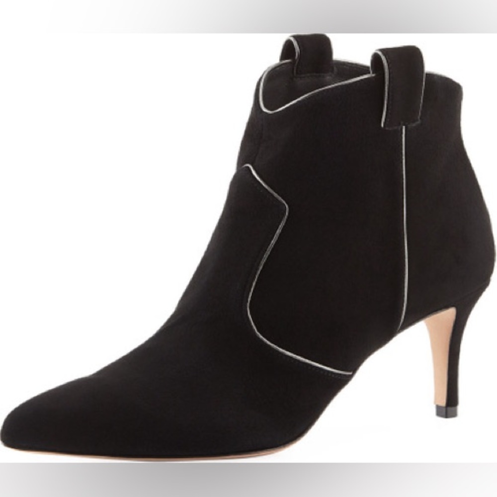 Veronica Beard black suede booties
